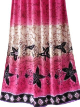 Gorgeous Bohême Fuchsia coton polyester à encolure en V sans manches Femme One Piece robe