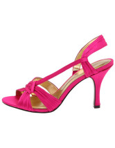 Gorgeous Rose 4’’ High Heel Open Toe Satin Fashion Prom Shoes