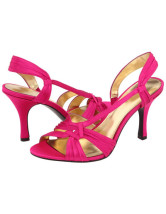 Gorgeous Rose 4’’ High Heel Open Toe Satin Fashion Prom Shoes
