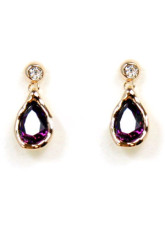 Graceful Violet Boucles d'oreilles en alliage de pierres précieuses synthétiques Pour Femme