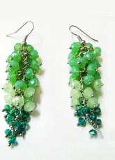 Green Alloy Boucle d'oreille en oreille en mode pour les femmes