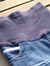 Hot Blue Cotton Maternity Jeans