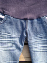 Hot Blue Cotton Maternity Jeans
