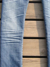 Hot Blue Cotton Maternity Jeans