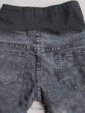 Hot Gray Cotton Maternity Jeans