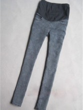 Hot Gray Cotton Maternity Jeans
