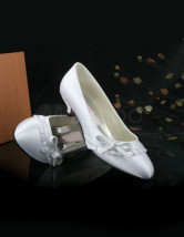 Chaussures de mariage en blanc adorable de 1 2/5'' talon en satin 