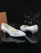 Chaussures de mariage en blanc adorable de 1 2/5'' talon en satin 