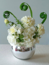 Magnifique Etoffe de soie Ivory Silk Flower Hortensias Sets