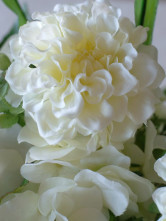 Magnifique Etoffe de soie Ivory Silk Flower Hortensias Sets