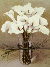 Peintures à L'huile Manuelle 50*40cm Canevas Fleur Séduisante Nouvelle 