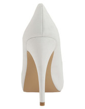 Peep Toe White 4 7/10’’ High Heel 4/5’’ Platform Bow Satin Fashion Prom Shoes