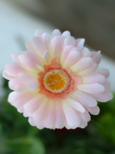 Gerberas rose en tissu de soie 60cm Longueur de la Soie 10 cm de diamètre Arrangements floraux