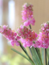 Pink 38cm de haut de 4cm de diamètre en tissu de soie florale Hyacinthe