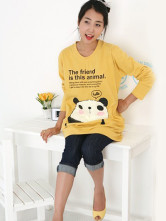 Practical Yellow 100% Cotton Maternity Shirt