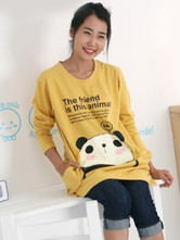 Practical Yellow 100% Cotton Maternity Shirt
