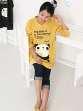 Practical Yellow 100% Cotton Maternity Shirt