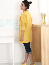 Practical Yellow 100% Cotton Maternity Shirt