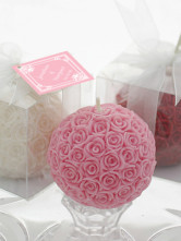 Romantic Pink Rose 70*70*70mm Candles
