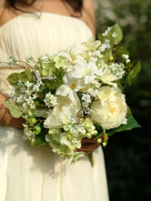 Romantique soie blanche Roses Fleur Morning Glory Fleurs en soie pour le mariage