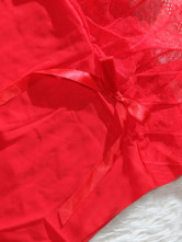 Lingerie Sexy Nylon rouge et culotte Set