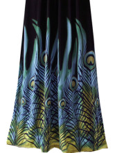 Robe Pour Femme Cou V Polyester Coton Mercerisé Bleue Spaghetti Sexy