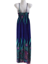 Robe Pour Femme Cou V Polyester Coton Mercerisé Saveur Ethnique Spaghetti Sexy
