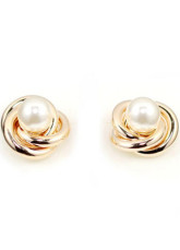 Sweet White Pearl alliage d'oreilles en argent Pour Femmes