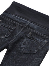 Trendy Black Cotton Maternity Jeans