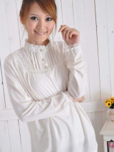 Trendy White 100% Cotton Maternity Render Garments