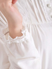 Trendy White 100% Cotton Maternity Render Garments