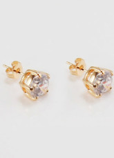 Unique femme blanche Zircon Alliage d'argent  's Boucles d'oreilles