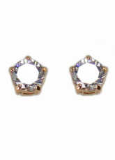 Unique femme blanche Zircon Alliage d'argent  's Boucles d'oreilles