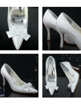 Chaussures de mariage en crème de 3 1/2'' talon en satin 