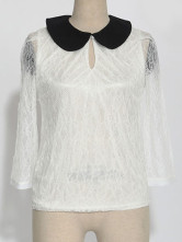 Blouse Chemise Féminine Manches Longues Blanches 