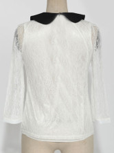 Blouse Chemise Féminine Manches Longues Blanches 