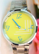 Yellow And Silver Analogue Mechanical Stainless Steel Alloy Women's Watch
