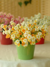 Jaune arrangement de fleurs de soie Tissu