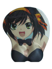 Attractive Suzumiya Haruhi 26*22cm 3D Silicone Filling PU Chest Anime Mouse Pad