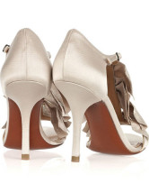 Beautiful White Cloth  3 9/10'' Heel Fashion Shoes