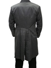 un cool long manteau pour homme gris anthracite en tissu jazz
