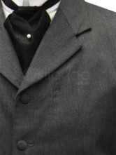 un cool long manteau pour homme gris anthracite en tissu jazz