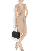 Elegant Beige Cloth 4 1/3'' High Heel Womens Fashion Shoes
