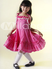 Gorgeous Red 100% Cotton Sleeveless Kids Lolita Dress
