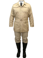 une belle veste safari steampunk pour hommes marron clair du chiffon jazz