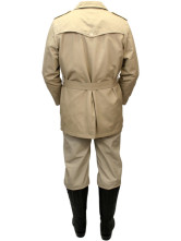 une belle veste safari steampunk pour hommes marron clair du chiffon jazz
