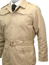 une belle veste safari steampunk pour hommes marron clair du chiffon jazz