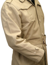 une belle veste safari steampunk pour hommes marron clair du chiffon jazz