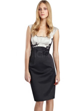 Robe Pour Femme Spandex Soie Sans Manche Abricot Occidentale Moderne 