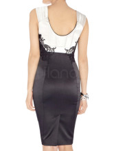 Robe Pour Femme Spandex Soie Sans Manche Abricot Occidentale Moderne 